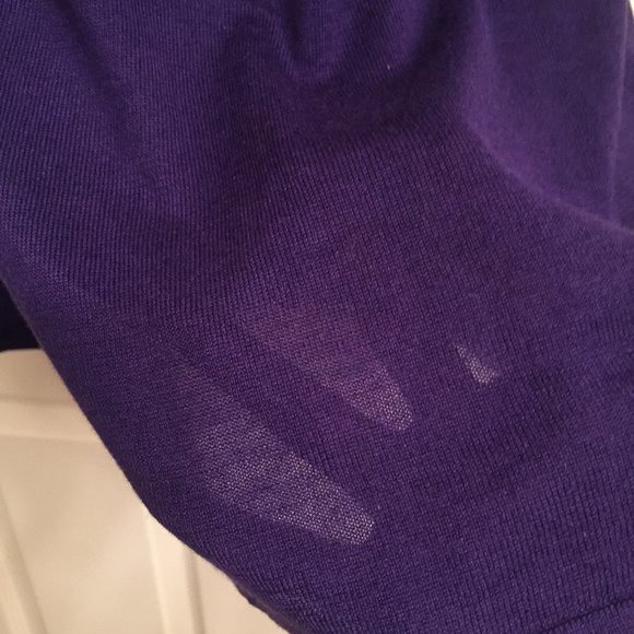 BCBGMaxAzria Ruffled Neck Trim knit Tunic Jersey rayon and silk - Picture 7 of 10